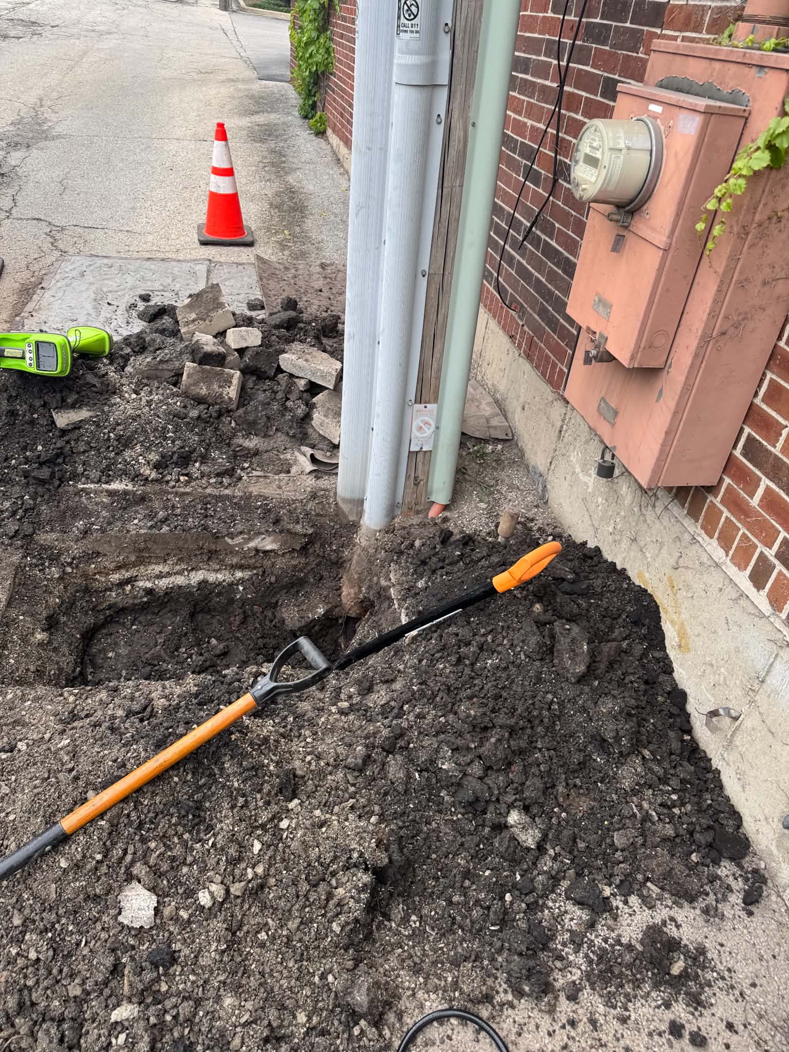 Before: Utility Pole Excavation