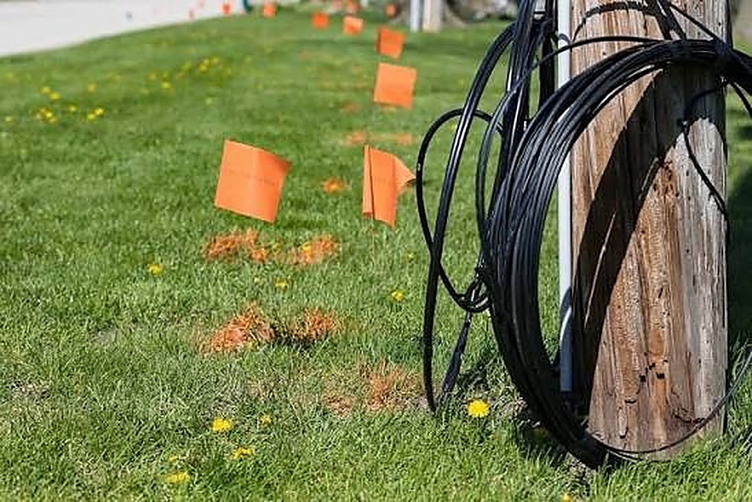 Residential Fiber Drop Coil and 811 Utility Locate Route